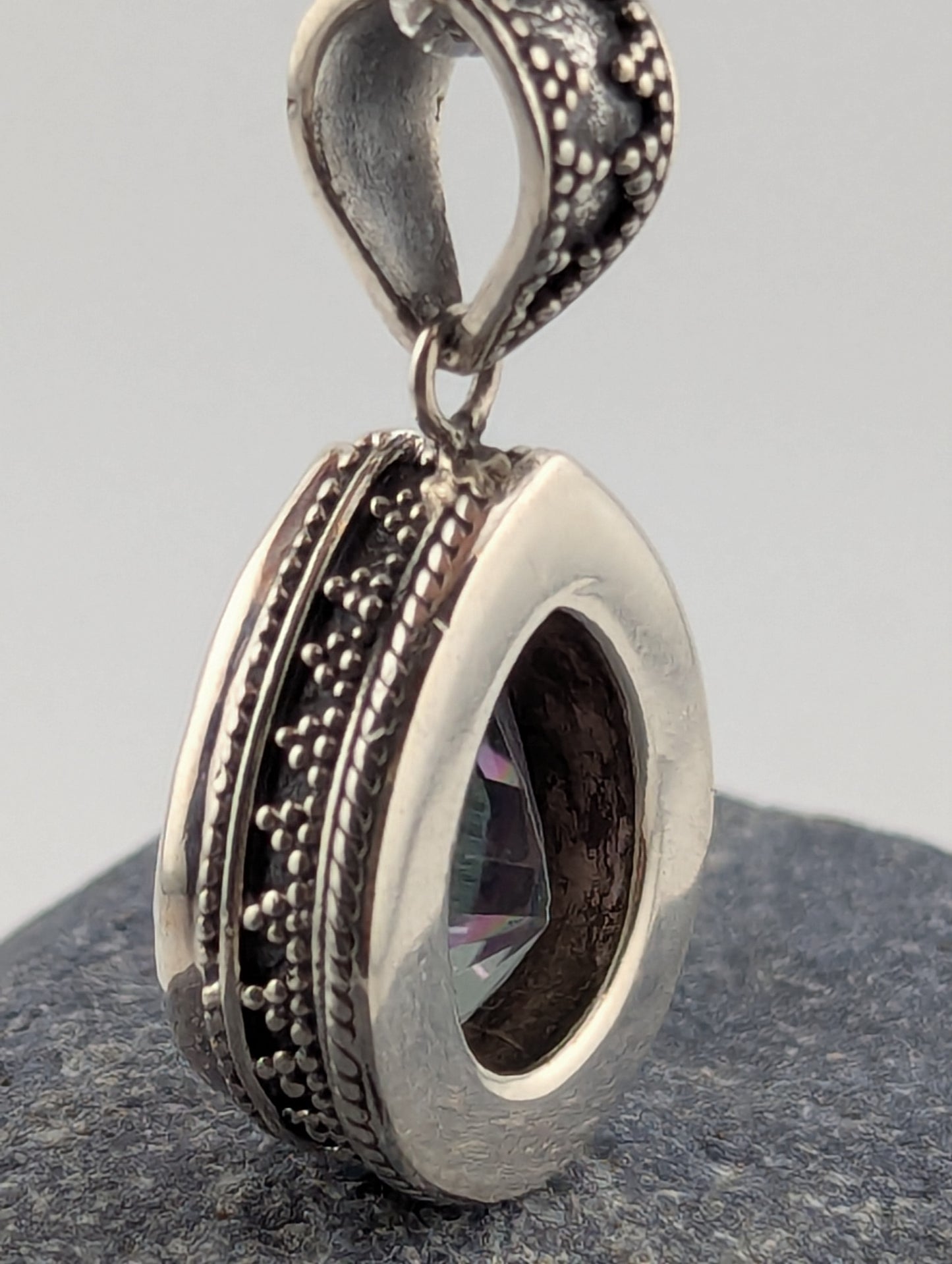 Large Mystic Topaz Pear Shaped Necklace