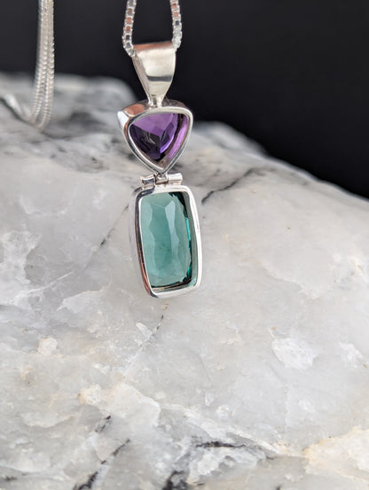 Amethyst & Prasiolite Necklace