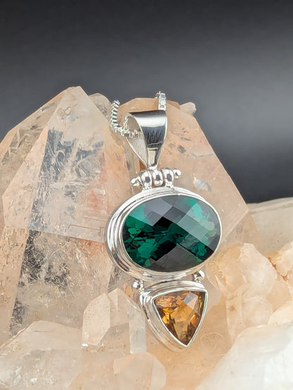 Prasiolite & Citrine Necklace