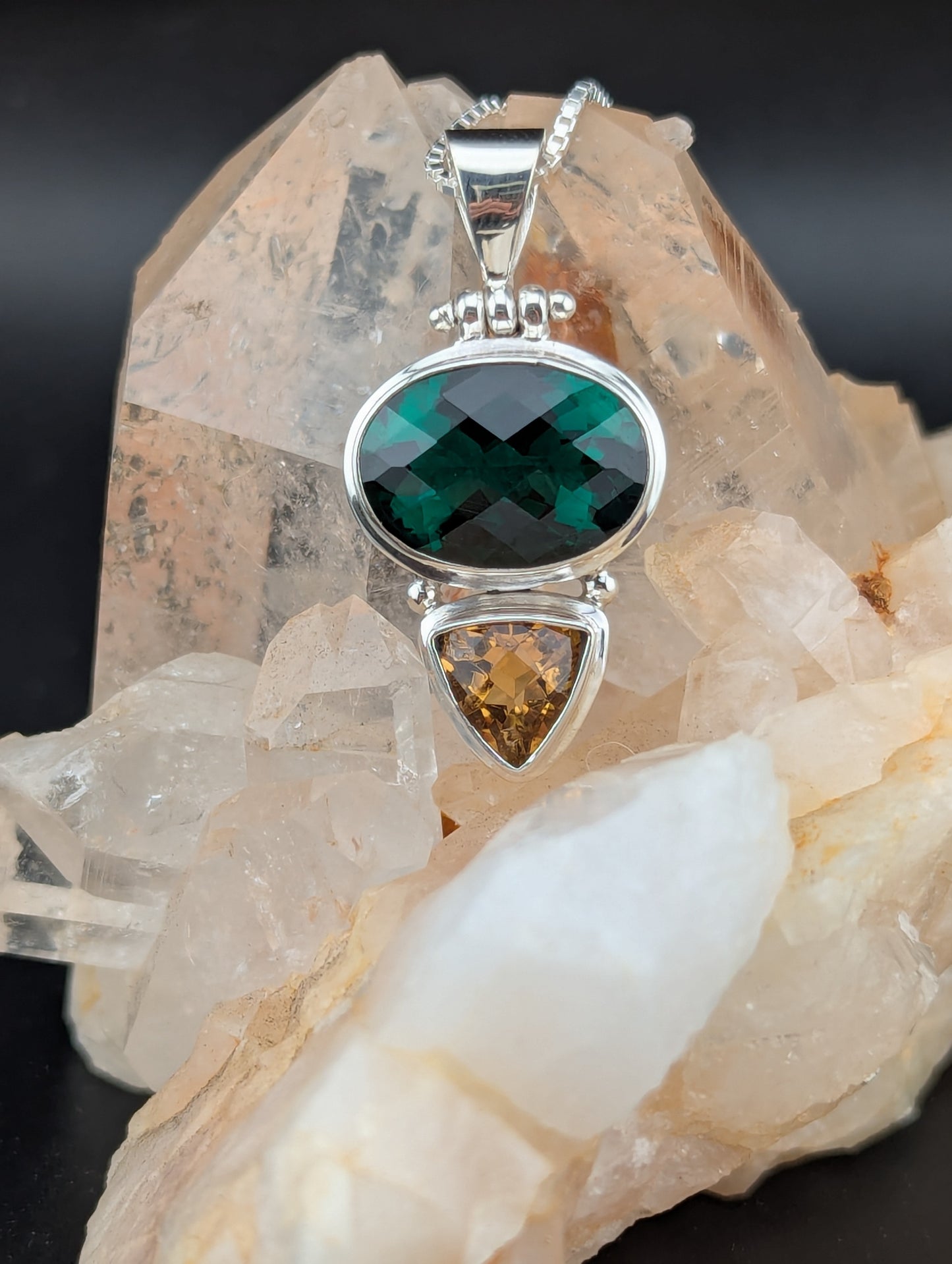Prasiolite & Citrine Necklace