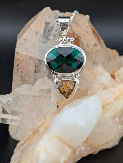 Prasiolite & Citrine Necklace