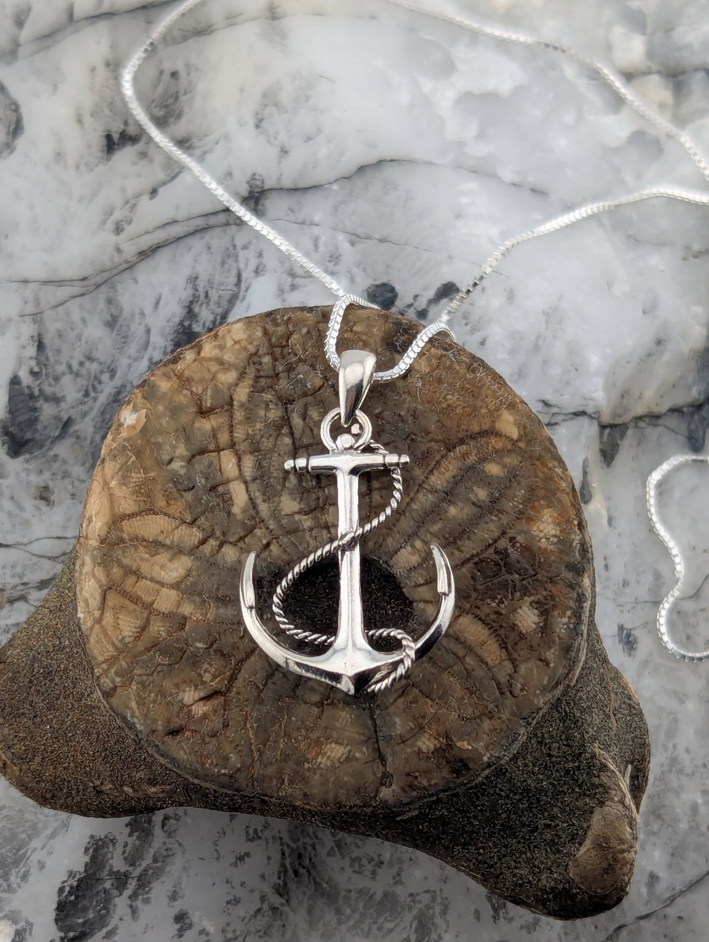 Sterling Silver Anchor Necklace