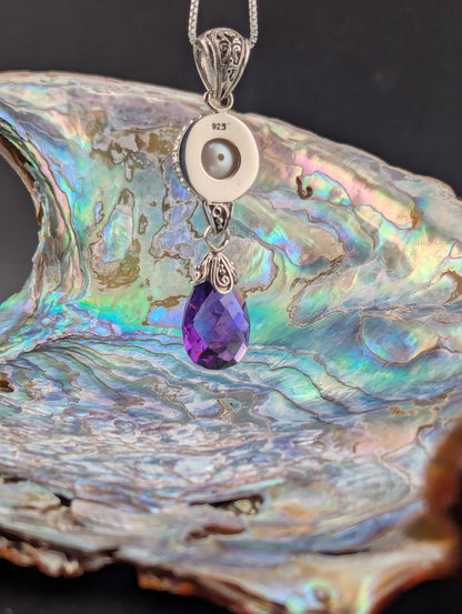 Fresh Water Pearl and Amethyst Necklace