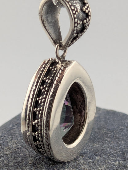 Large Mystic Topaz Pear Shaped Necklace