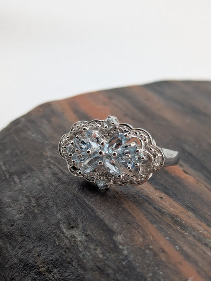 Vintage Style Aquamarine Ring