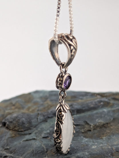 Moonstone and Amethyst Necklace