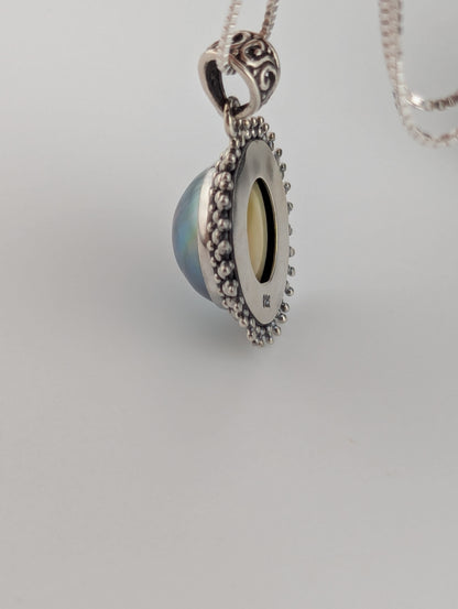 Grey Mabe Pearl Necklace