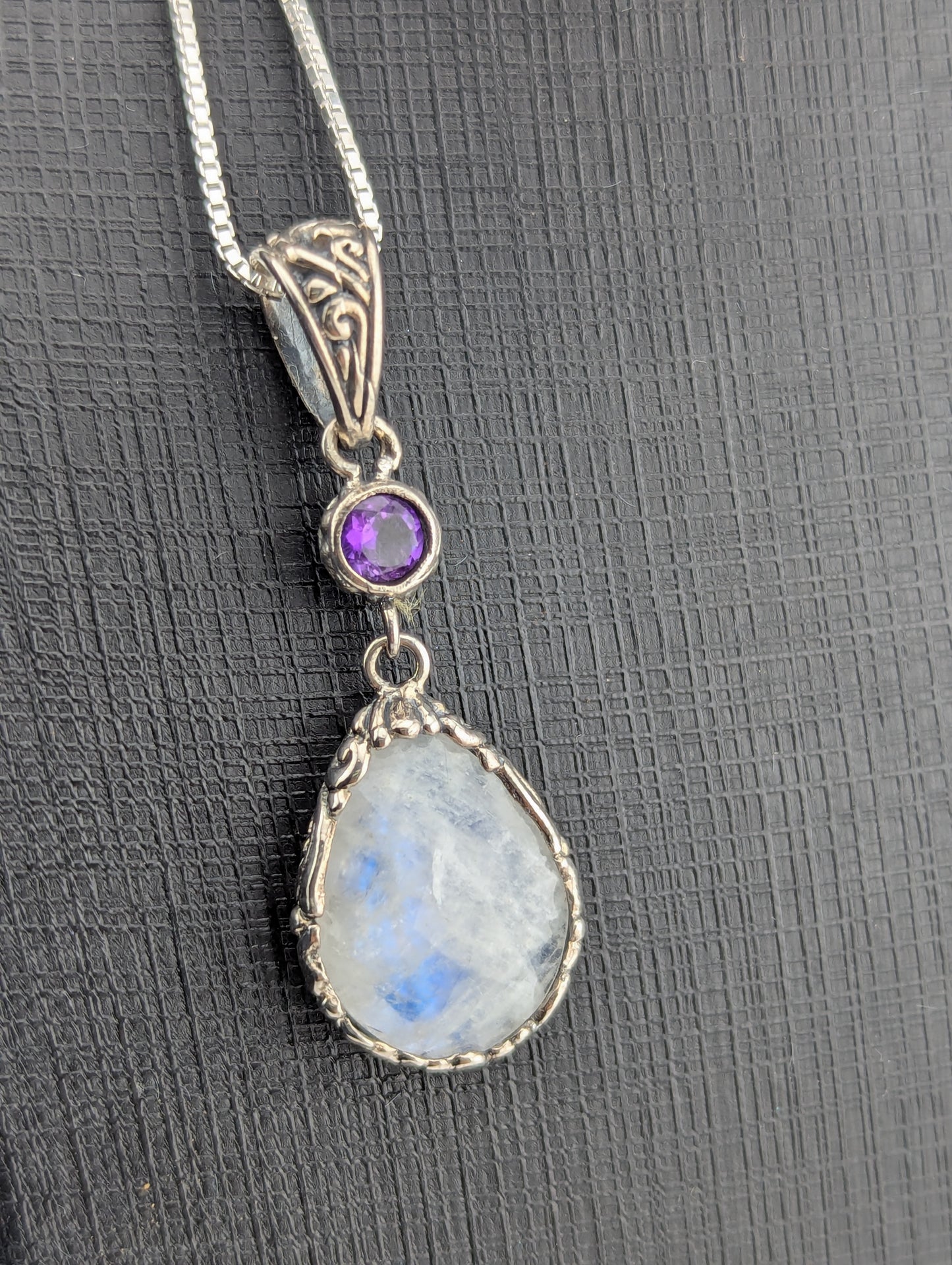 Moonstone and Amethyst Necklace