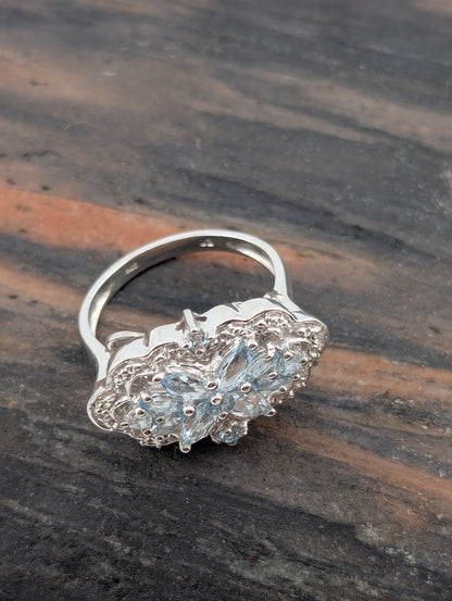 Vintage Style Aquamarine Ring